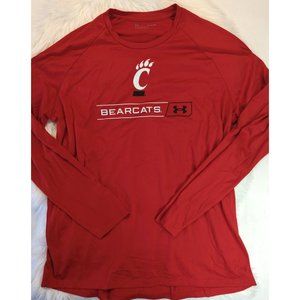 Under Armour Men's Cincinnati Bearcats Red Long Sleeve Tech Performance T-Shirt